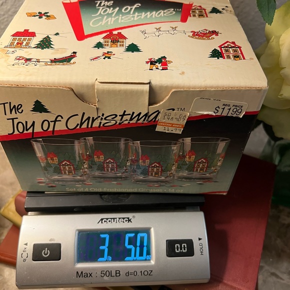 Jamestown, The Joy of Christmas, 14oz Glassware, Old Fashioned, Set of 4 60s - Picture 9 of 14